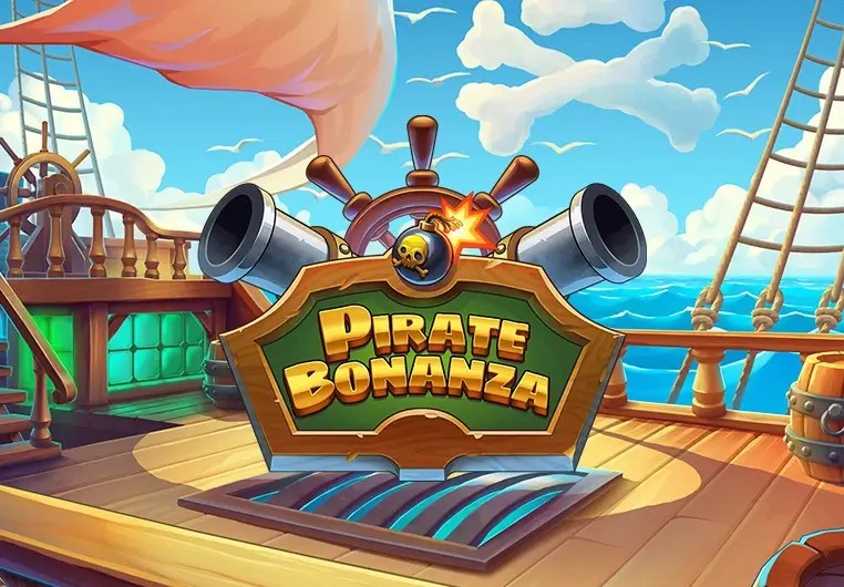 Pirate Bonanza Slot logo by Backseat Gaming Oranje Palace Casino